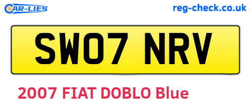 SW07NRV are the vehicle registration plates.