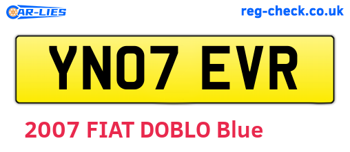 YN07EVR are the vehicle registration plates.