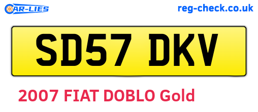 SD57DKV are the vehicle registration plates.