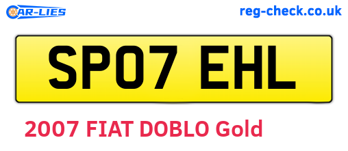 SP07EHL are the vehicle registration plates.