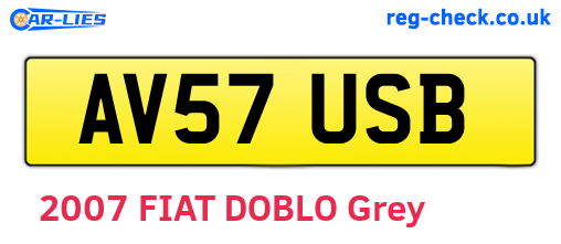 AV57USB are the vehicle registration plates.