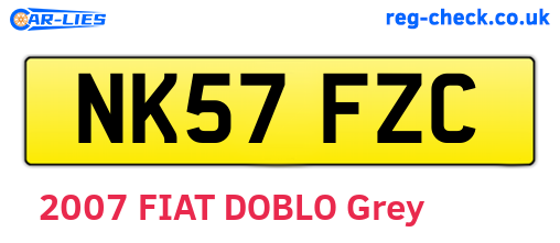 NK57FZC are the vehicle registration plates.