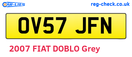 OV57JFN are the vehicle registration plates.