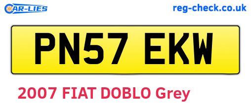 PN57EKW are the vehicle registration plates.