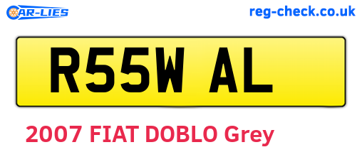 R55WAL are the vehicle registration plates.
