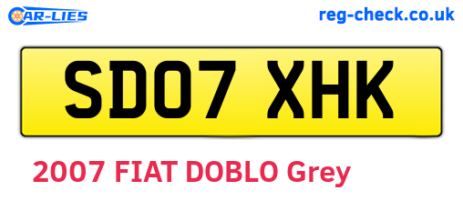 SD07XHK are the vehicle registration plates.