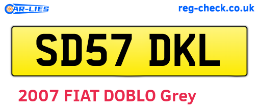 SD57DKL are the vehicle registration plates.