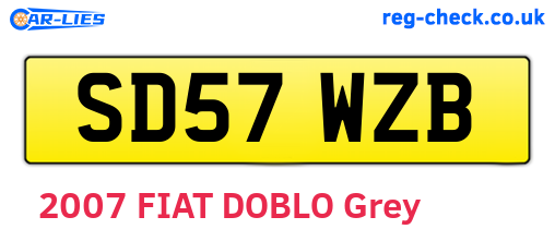 SD57WZB are the vehicle registration plates.