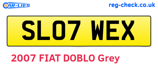 SL07WEX are the vehicle registration plates.