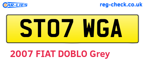 ST07WGA are the vehicle registration plates.
