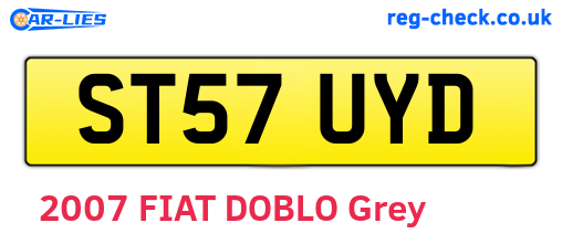 ST57UYD are the vehicle registration plates.