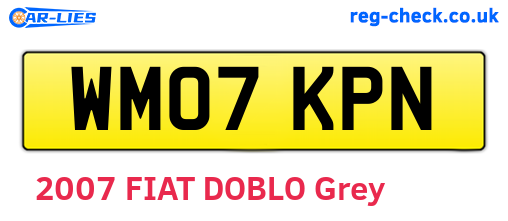 WM07KPN are the vehicle registration plates.
