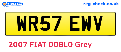 WR57EWV are the vehicle registration plates.