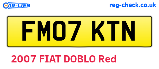 FM07KTN are the vehicle registration plates.