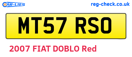 MT57RSO are the vehicle registration plates.