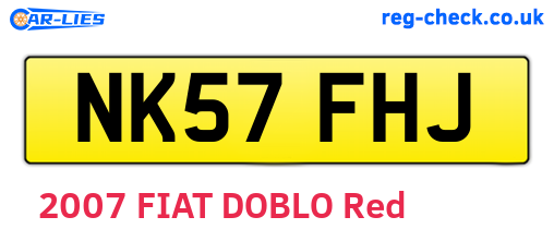 NK57FHJ are the vehicle registration plates.