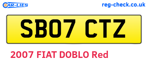 SB07CTZ are the vehicle registration plates.