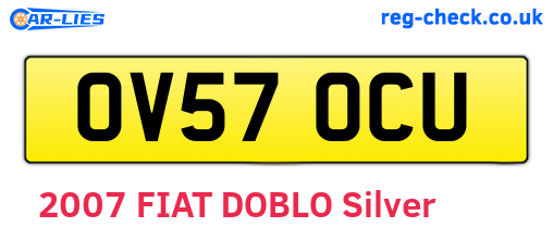 OV57OCU are the vehicle registration plates.
