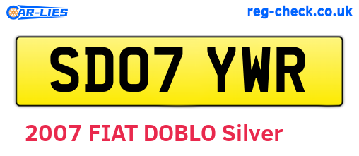 SD07YWR are the vehicle registration plates.
