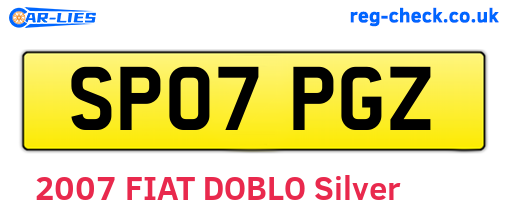 SP07PGZ are the vehicle registration plates.