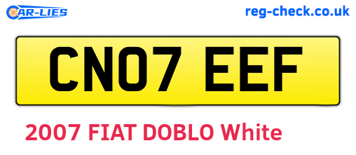 CN07EEF are the vehicle registration plates.