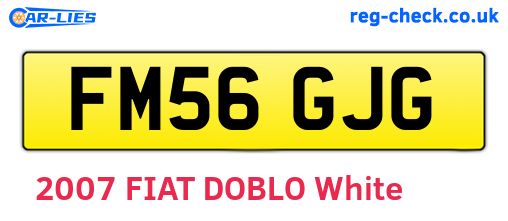 FM56GJG are the vehicle registration plates.