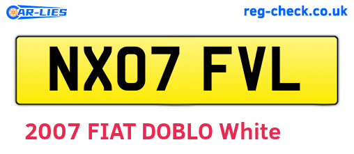 NX07FVL are the vehicle registration plates.