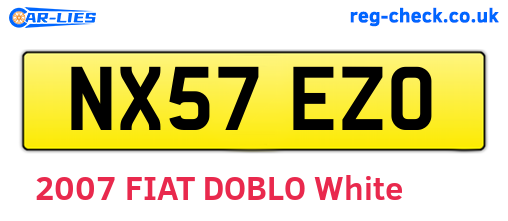 NX57EZO are the vehicle registration plates.
