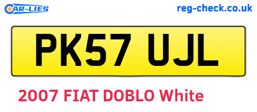 PK57UJL are the vehicle registration plates.