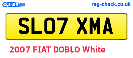 SL07XMA are the vehicle registration plates.