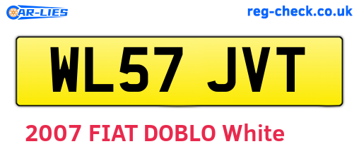 WL57JVT are the vehicle registration plates.