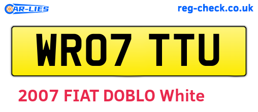 WR07TTU are the vehicle registration plates.