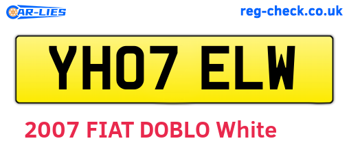 YH07ELW are the vehicle registration plates.
