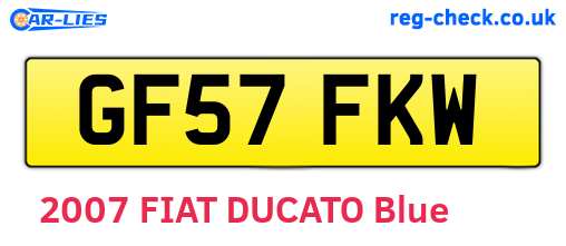 GF57FKW are the vehicle registration plates.