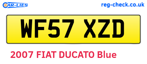 WF57XZD are the vehicle registration plates.