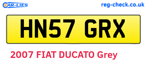 HN57GRX are the vehicle registration plates.