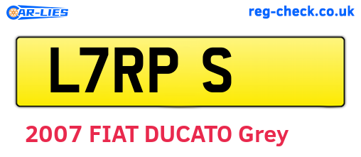 L7RPS are the vehicle registration plates.