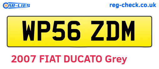 WP56ZDM are the vehicle registration plates.