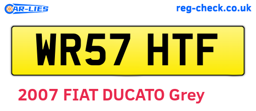 WR57HTF are the vehicle registration plates.