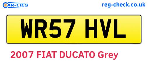 WR57HVL are the vehicle registration plates.