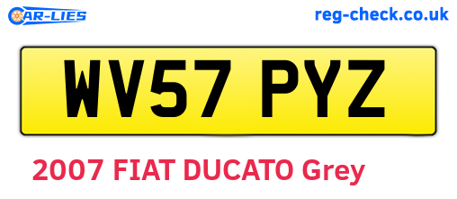 WV57PYZ are the vehicle registration plates.