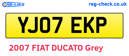 YJ07EKP are the vehicle registration plates.