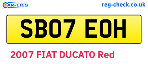 SB07EOH are the vehicle registration plates.