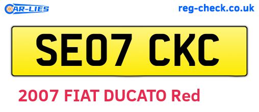 SE07CKC are the vehicle registration plates.