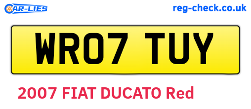 WR07TUY are the vehicle registration plates.