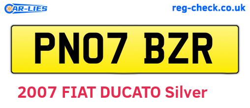 PN07BZR are the vehicle registration plates.