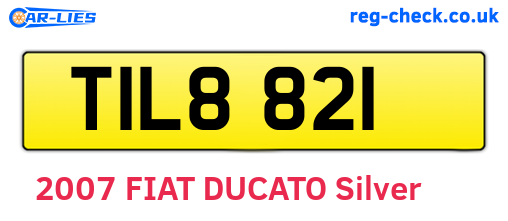 TIL8821 are the vehicle registration plates.