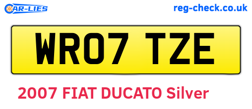WR07TZE are the vehicle registration plates.
