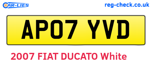 AP07YVD are the vehicle registration plates.