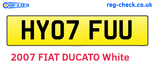 HY07FUU are the vehicle registration plates.